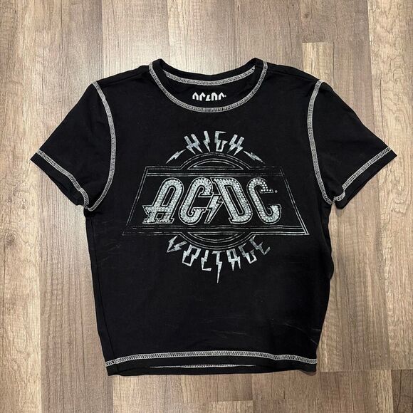 AC/DC Tops - AC/DC Cropped Tee